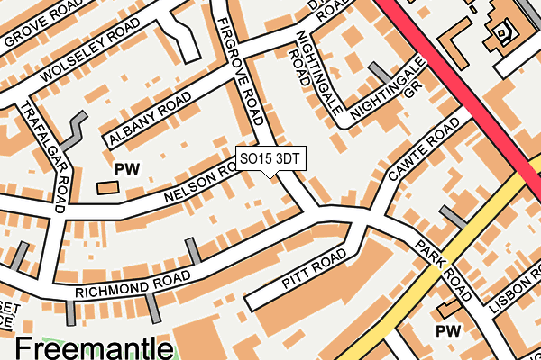 SO15 3DT map - OS OpenMap – Local (Ordnance Survey)