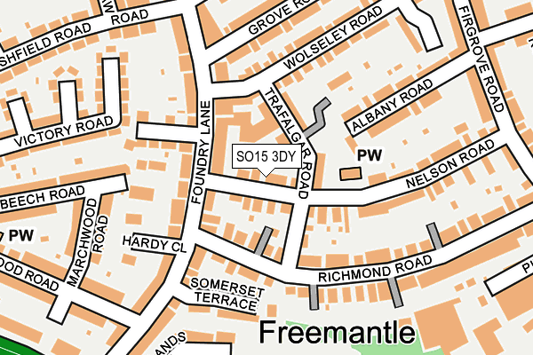 SO15 3DY map - OS OpenMap – Local (Ordnance Survey)