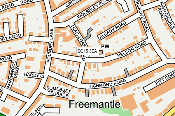 SO15 3EA map - OS OpenMap – Local (Ordnance Survey)