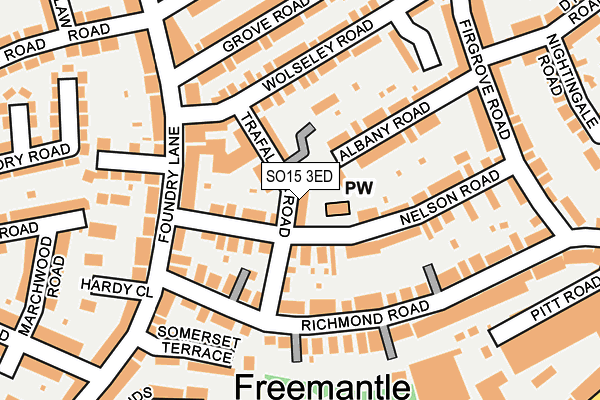 SO15 3ED map - OS OpenMap – Local (Ordnance Survey)