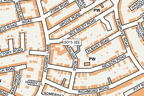 SO15 3EE map - OS OpenMap – Local (Ordnance Survey)