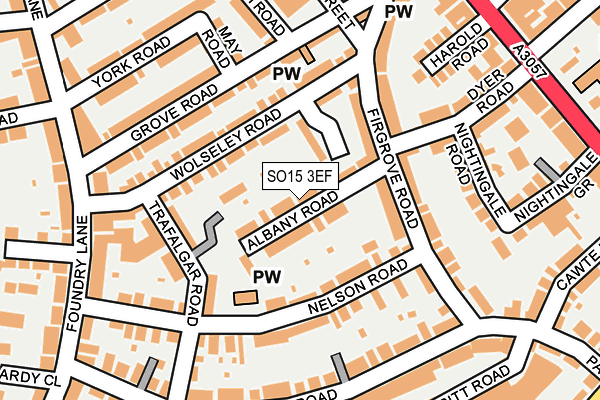 SO15 3EF map - OS OpenMap – Local (Ordnance Survey)