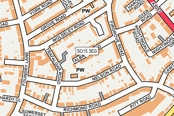 SO15 3EG map - OS OpenMap – Local (Ordnance Survey)