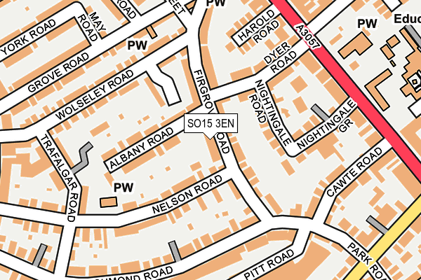 SO15 3EN map - OS OpenMap – Local (Ordnance Survey)