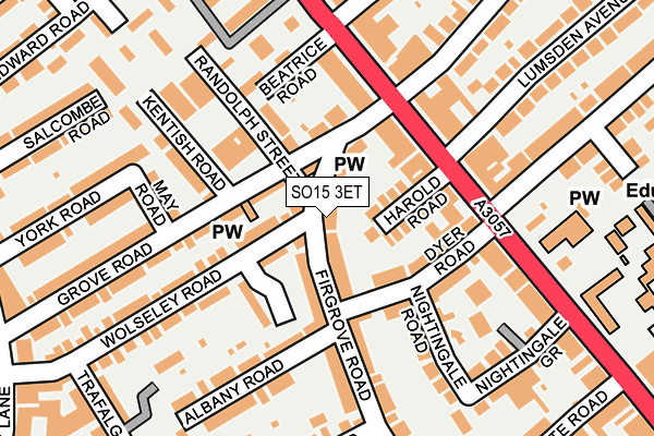 SO15 3ET map - OS OpenMap – Local (Ordnance Survey)