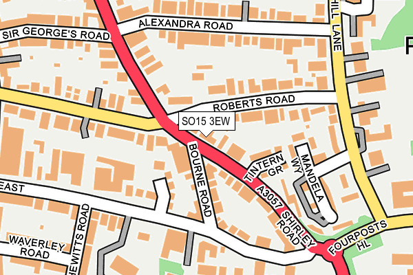 SO15 3EW map - OS OpenMap – Local (Ordnance Survey)