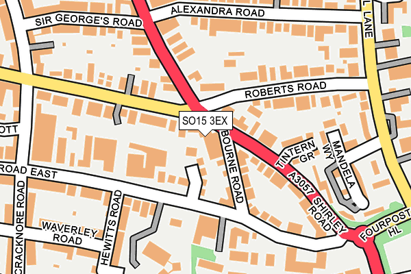 SO15 3EX map - OS OpenMap – Local (Ordnance Survey)