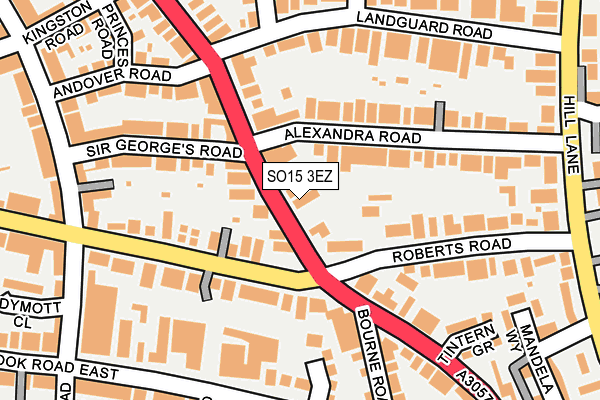 SO15 3EZ map - OS OpenMap – Local (Ordnance Survey)