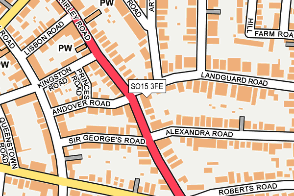 SO15 3FE map - OS OpenMap – Local (Ordnance Survey)