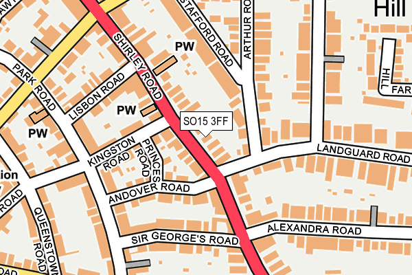 SO15 3FF map - OS OpenMap – Local (Ordnance Survey)