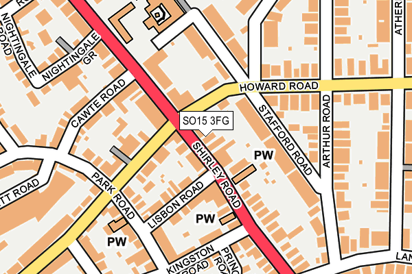 SO15 3FG map - OS OpenMap – Local (Ordnance Survey)