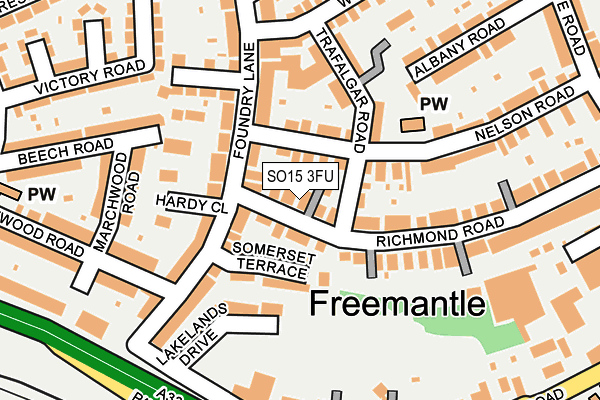 SO15 3FU map - OS OpenMap – Local (Ordnance Survey)