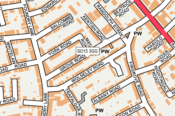 SO15 3GG map - OS OpenMap – Local (Ordnance Survey)