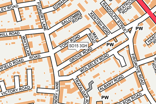 SO15 3GH map - OS OpenMap – Local (Ordnance Survey)