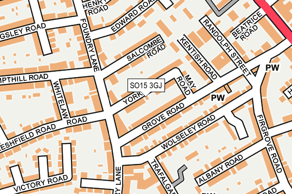 SO15 3GJ map - OS OpenMap – Local (Ordnance Survey)