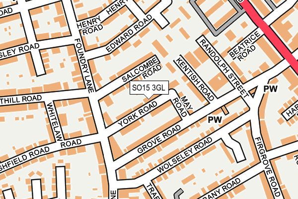 SO15 3GL map - OS OpenMap – Local (Ordnance Survey)