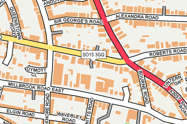 SO15 3GQ map - OS OpenMap – Local (Ordnance Survey)