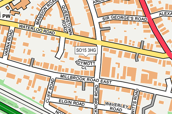 SO15 3HG map - OS OpenMap – Local (Ordnance Survey)