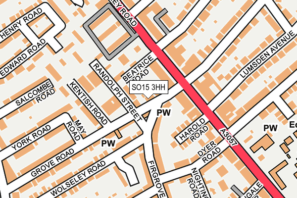 SO15 3HH map - OS OpenMap – Local (Ordnance Survey)