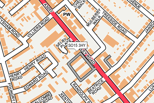SO15 3HY map - OS OpenMap – Local (Ordnance Survey)