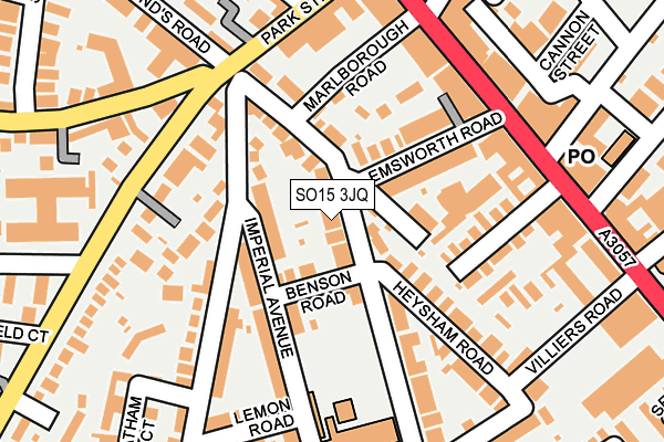 SO15 3JQ map - OS OpenMap – Local (Ordnance Survey)