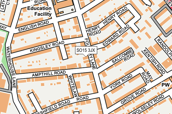 SO15 3JX map - OS OpenMap – Local (Ordnance Survey)