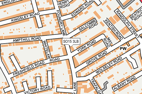 SO15 3LB map - OS OpenMap – Local (Ordnance Survey)