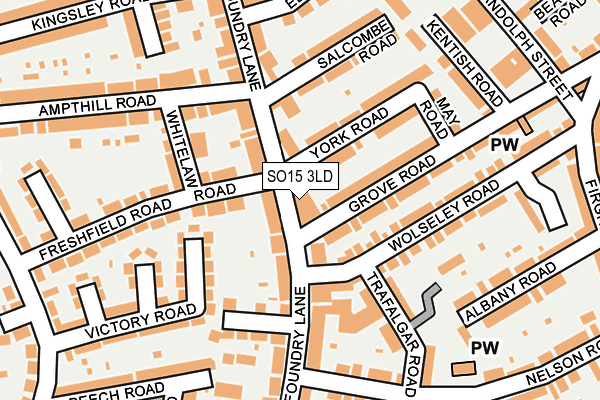 SO15 3LD map - OS OpenMap – Local (Ordnance Survey)