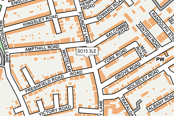 SO15 3LE map - OS OpenMap – Local (Ordnance Survey)