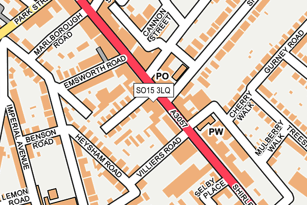 SO15 3LQ map - OS OpenMap – Local (Ordnance Survey)