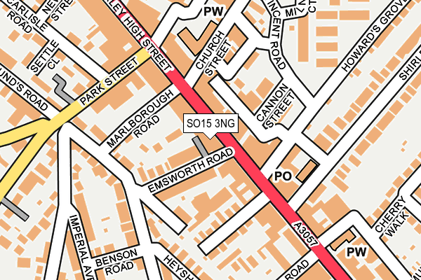 SO15 3NG map - OS OpenMap – Local (Ordnance Survey)