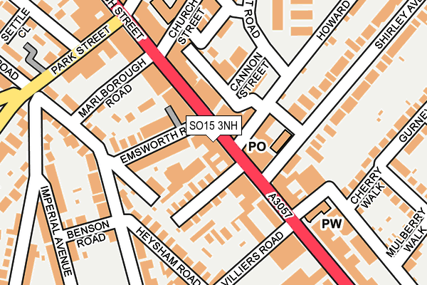 SO15 3NH map - OS OpenMap – Local (Ordnance Survey)