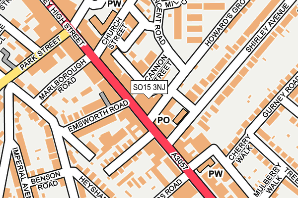 SO15 3NJ map - OS OpenMap – Local (Ordnance Survey)