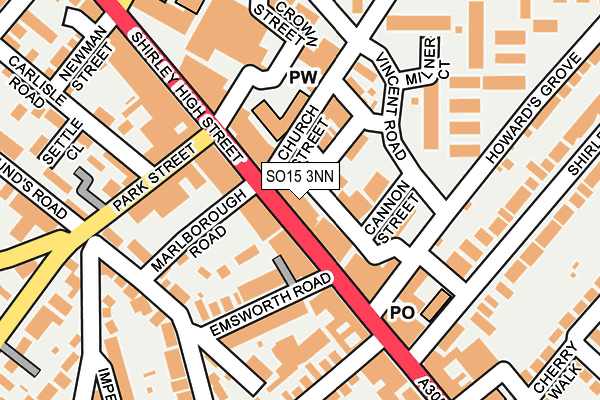 SO15 3NN map - OS OpenMap – Local (Ordnance Survey)