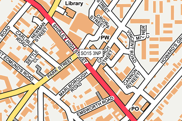 SO15 3NP map - OS OpenMap – Local (Ordnance Survey)