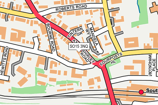 SO15 3NQ map - OS OpenMap – Local (Ordnance Survey)