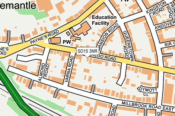 SO15 3NR map - OS OpenMap – Local (Ordnance Survey)