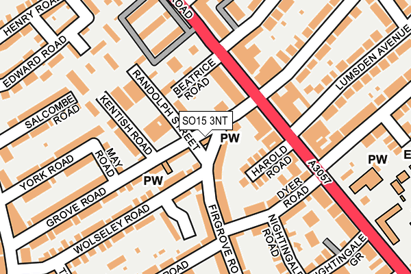 SO15 3NT map - OS OpenMap – Local (Ordnance Survey)