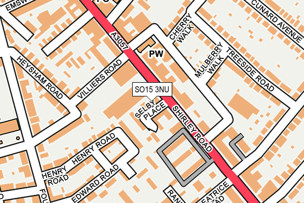 SO15 3NU map - OS OpenMap – Local (Ordnance Survey)