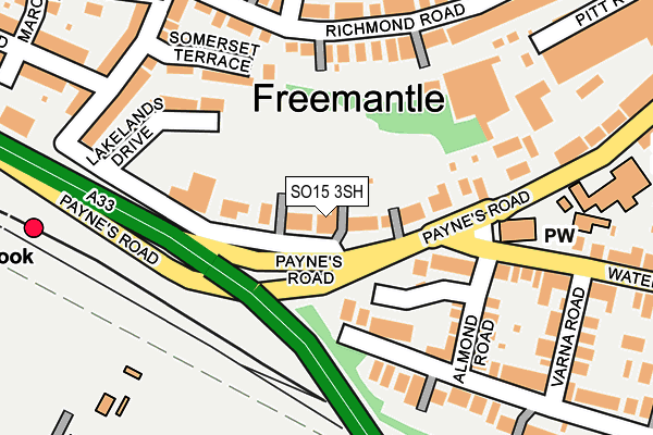 SO15 3SH map - OS OpenMap – Local (Ordnance Survey)