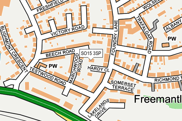 SO15 3SP map - OS OpenMap – Local (Ordnance Survey)