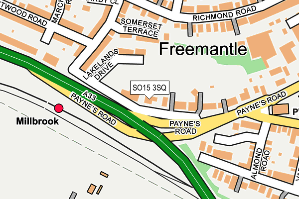 SO15 3SQ map - OS OpenMap – Local (Ordnance Survey)