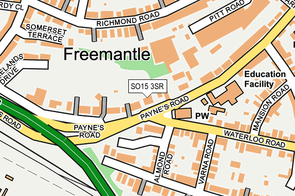 SO15 3SR map - OS OpenMap – Local (Ordnance Survey)