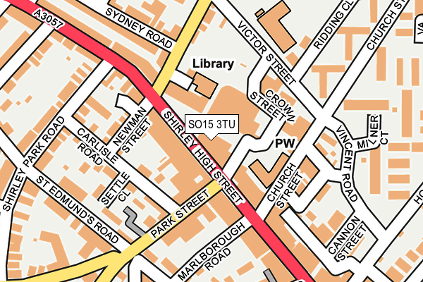 SO15 3TU map - OS OpenMap – Local (Ordnance Survey)