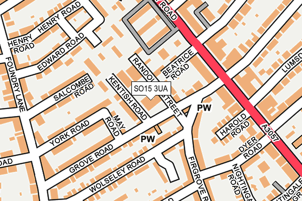 SO15 3UA map - OS OpenMap – Local (Ordnance Survey)