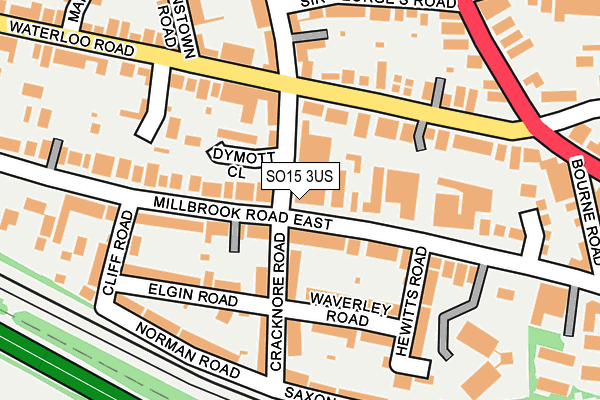 SO15 3US map - OS OpenMap – Local (Ordnance Survey)