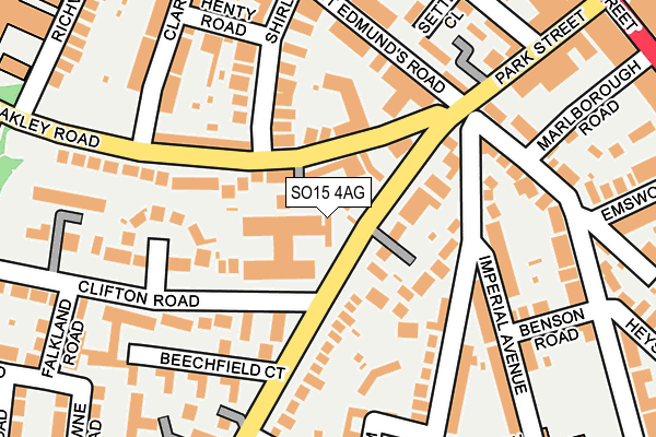 SO15 4AG map - OS OpenMap – Local (Ordnance Survey)