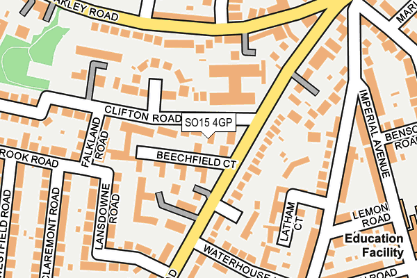 SO15 4GP map - OS OpenMap – Local (Ordnance Survey)
