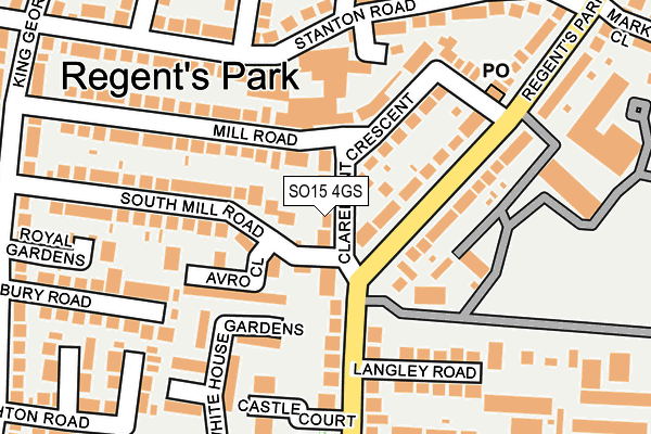 SO15 4GS map - OS OpenMap – Local (Ordnance Survey)