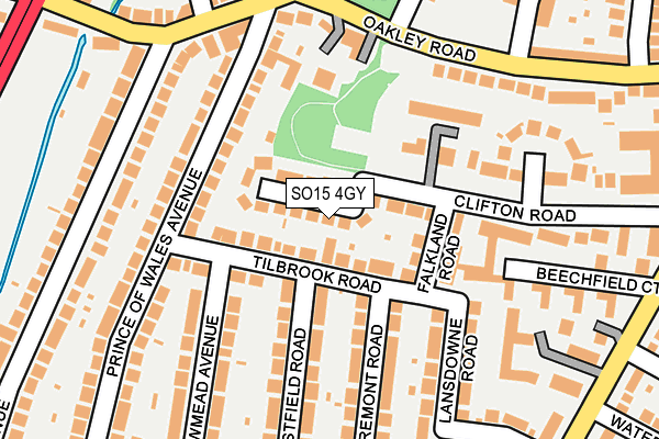 SO15 4GY map - OS OpenMap – Local (Ordnance Survey)